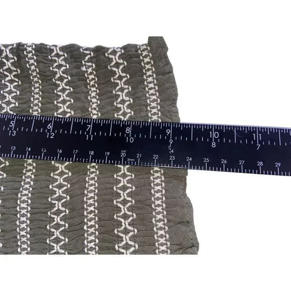 Lily Rose NWT Juniors‎ Smocked Tank Contrast Stitching Olive Size Medium MSRP$34 - Picture 11 of 11